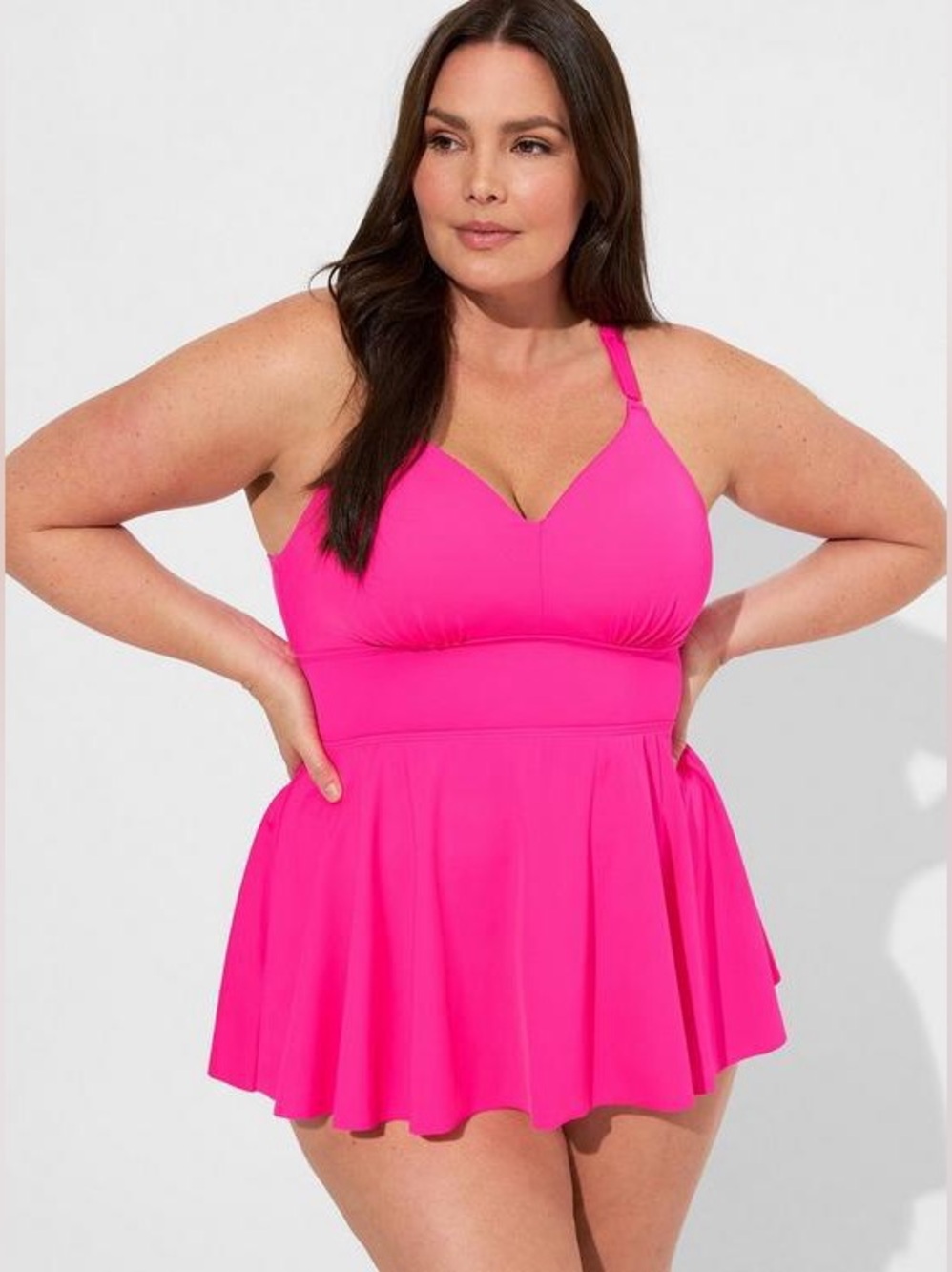 Torrid Wire-Free Racerback Tankini Swim Top size 3 (DD)